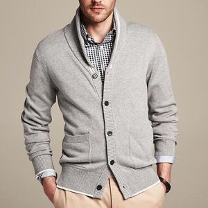 Banana Republic shawl collar textured cardigan